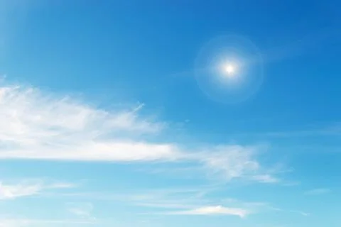 Sun in the sky Stock Illustration