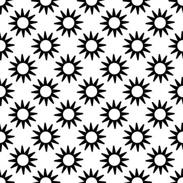 Sun in the sky pattern seamless vector Stock Illustration
