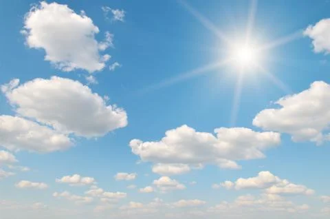 Sun on sky Stock Photos