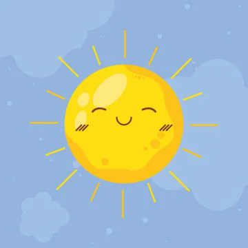 Sun sleeping comic character Stock Illustration