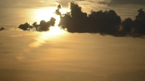 Sun slowly melts away clouds time lapse HD 1080 version Stock Footage 25066306