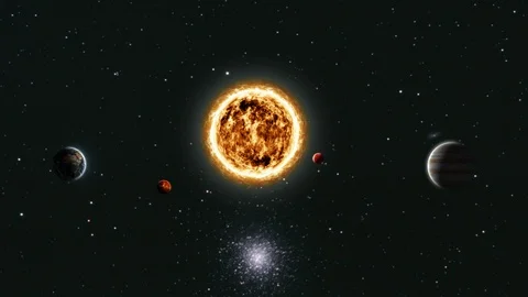 The Sun slowly rotating in space Stock Footage 123192450