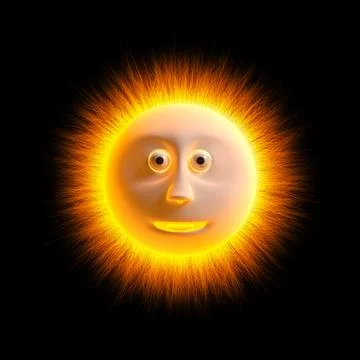 Sun is smile. Stock Illustration