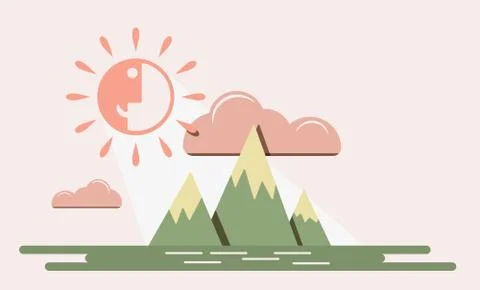 Sun smile sky vector Stock-Illustration