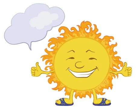 Sun smiley Stock Illustration