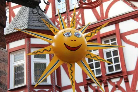 The sun is smiling Stock Photos