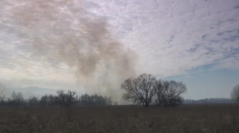 Sun, smoke fire 스톡 동영상 47854950