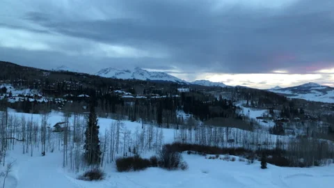 Sun Snow Pine Tree blue Stock Footage 156941001