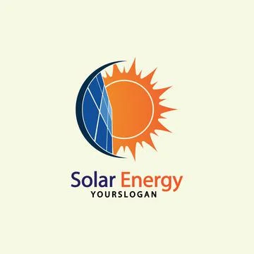 Sun solar energy logo design template. solar tech logo designsv Stock Illustration