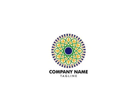 Sun solar energy logo design template Stock Illustration