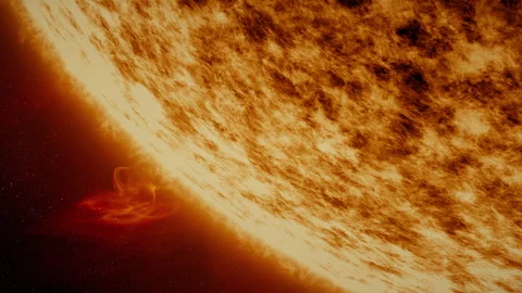 Sun Solar Flare Particles coronal mass ejections Stock Footage 310590373