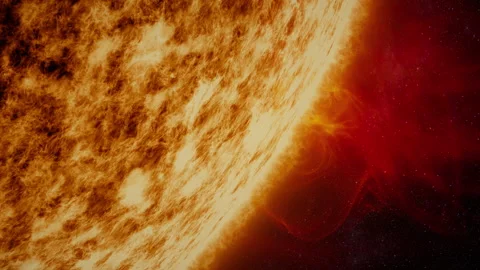 Sun Solar Flare Particles coronal mass ejections Stock Footage 310590499