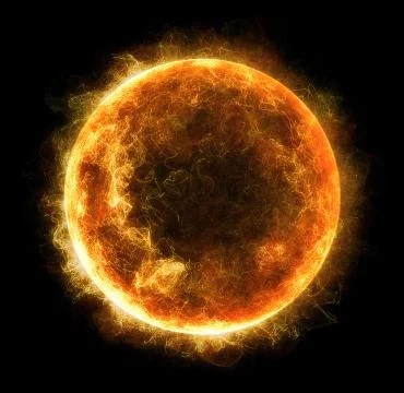 Sun Solar Flare Particles coronal mass ejections Stock Illustration