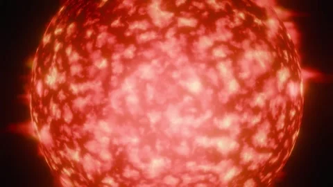 Sun with solar flares. Camera zoom in. 3d animation render Stock Footage 281211307