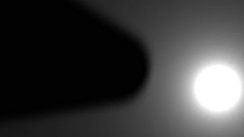Sun Solar Moving Around Planet Casting Shadow Eclipse Mask Stock Footage 140920749