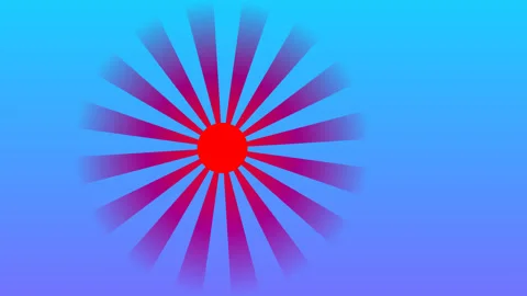 Sun Solar Sunshine Rays Spinning on Blue 스톡 동영상 153943949