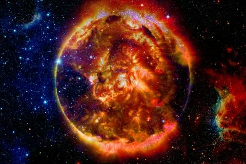 Sun. Solar System. Elements of this image furnished by NASA Photos