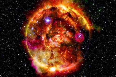 Sun. Solar System. Elements of this image furnished by NASA Foto stock