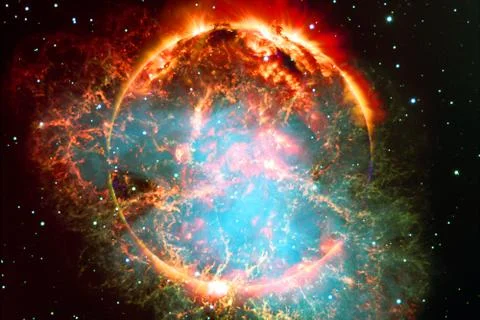 Sun. Solar System. Elements of this image furnished by NASA Foto stock