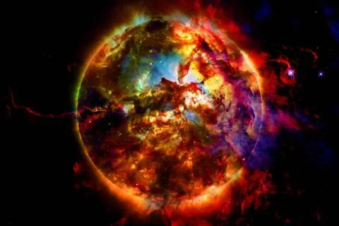  Sun. Solar System. Elements of this image furnished by NASA The Sun is th... Stock Photos