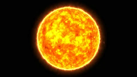 Sun solar system with fire Stock Footage 131408512