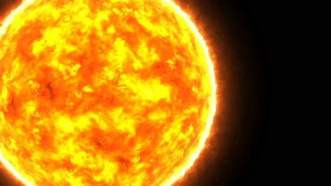 Sun solar system with fire Video stock 131408575