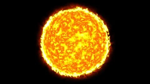 Sun solar system with fire Stock Illustration