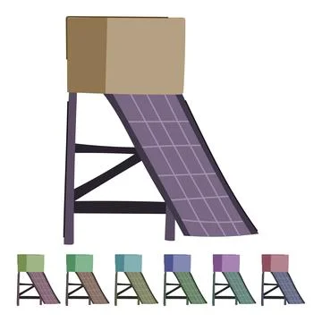 Sun solar water heater vector cartoon graphic Stock Illustration