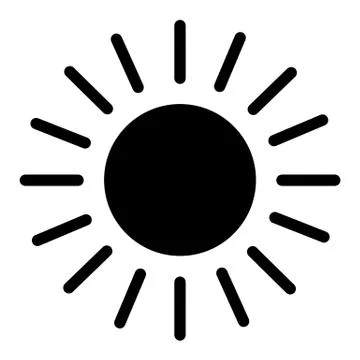 Sun solid icon. Shining sun vector illustration isolated on white. Sun and rays 스톡 일러스트