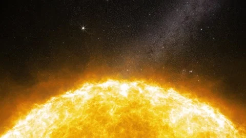 Sun In the Space Background Stock Footage 204144408