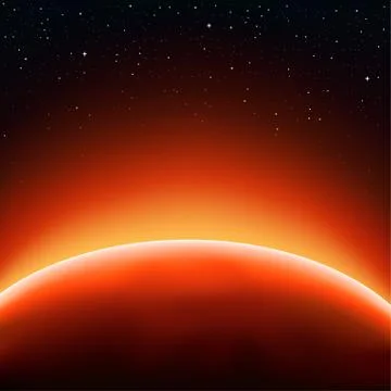 Sun space background Illustrazione stock