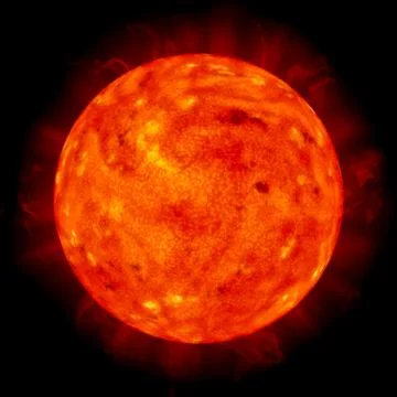 The Sun in Space Stock Illustration
