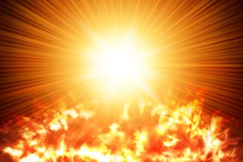 Sun in space Stock Illustration