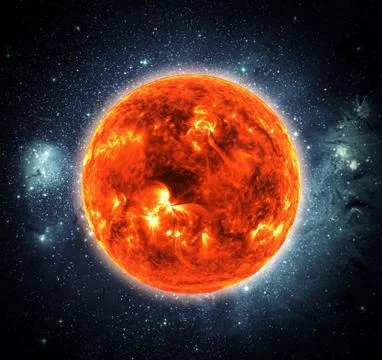 Sun in space Stock Illustration