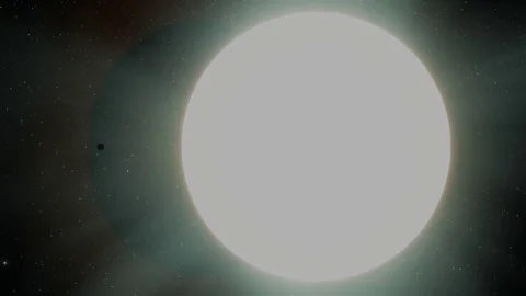 The Sun in Space Mercury Eclipse in Front Like Kepler Planet Stock-Footage 84960874