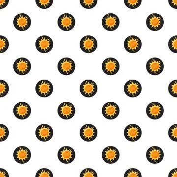 Sun in space pattern Illustrazione stock