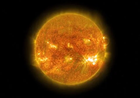 The Sun in Space. Stock Photos