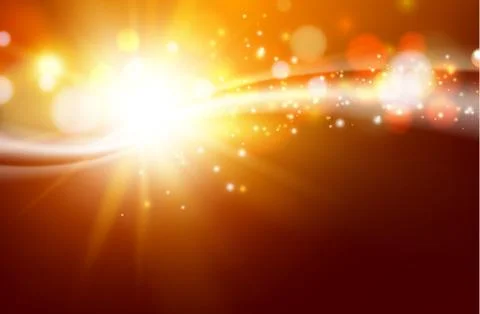 Sun sparkle over dark space Illustrazione stock