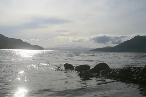 Sun sparkles on the ocean Foto stock