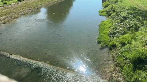 Sun Sparkles on River Water, Parma, Italy. Stock-Footage 318545985