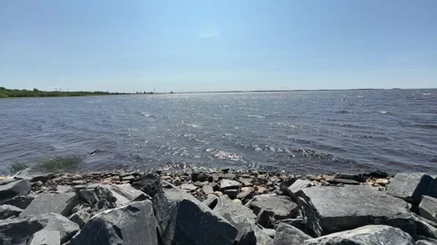 Sun sparkling on sea surface, Oulu Finland Stock Footage 311921815