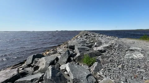 Sun sparkling on sea surface, Oulu Finland Stock-Footage 311921819
