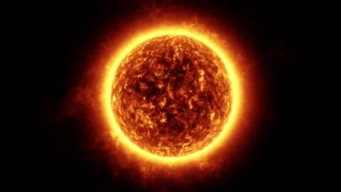 The Sun Spinning in the Dark (CG) Stock Footage 160898341