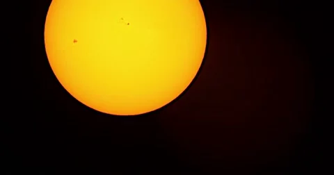 Sun Spot AR2599 solar filter time lapse Stock Footage 68300931