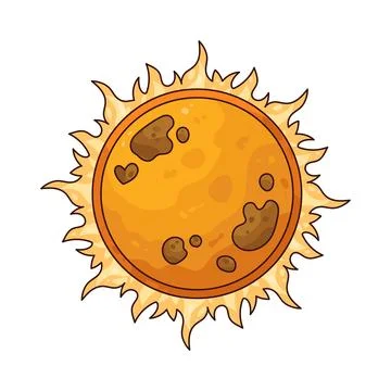 Sun spots illustration Stock-Illustration
