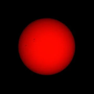 Sun spots scope view Stock-Fotos