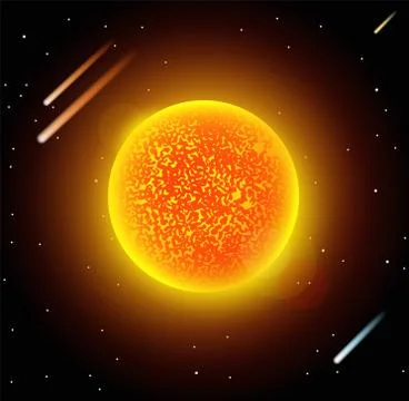 Sun star planet 3d vector illustration Stock Illustration