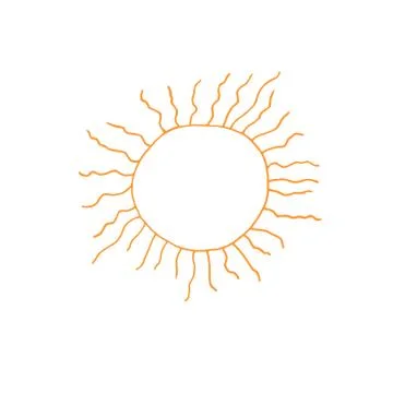 Sun, star, planet, space object. Design element, icon on the theme of sky, ar Stock Illustration