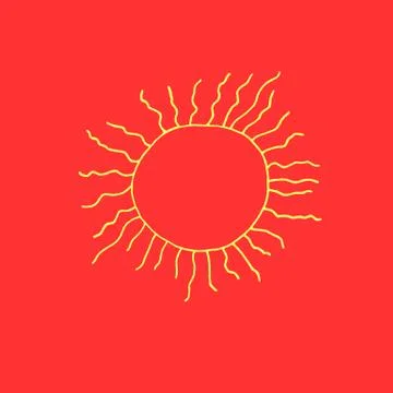 Sun, star, planet, space object. Design element, icon on the theme of sky, ar Stock Illustration