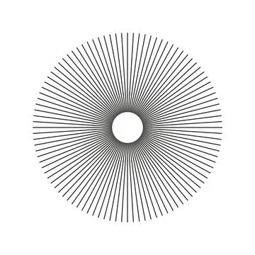 Sun star rays, burst. Spokes with radiating stripes grid. Radial circle イラスト素材